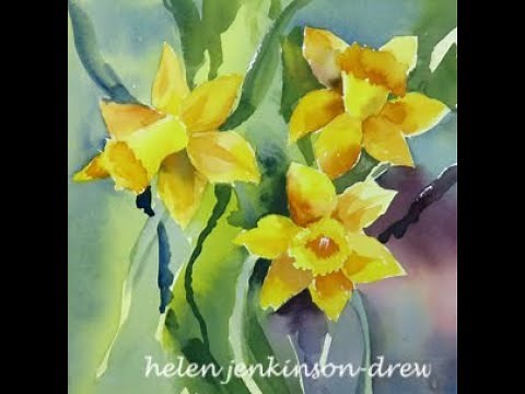 How to paint daffodils in watercolour