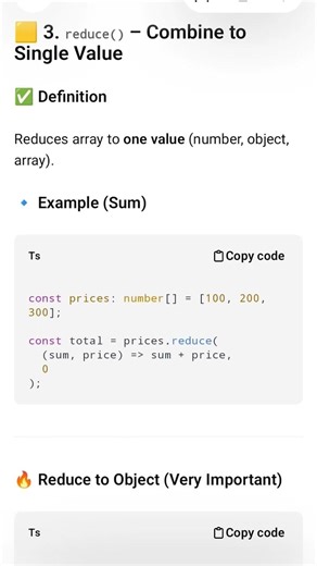 Map filter reduce in Typescript #shorts