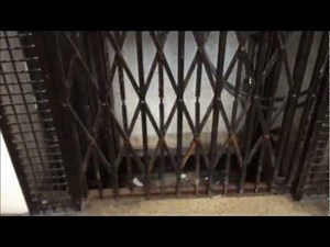 Small Old gated Keighley lift/elevator (from 1930) @ Block of flats in Streatham
