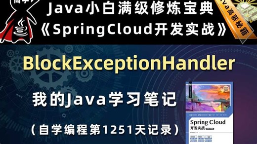 BlockExceptionHandler【SpringCloud开发实战、Gradle】，李兴华原创Java教程