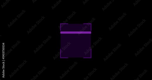 Scanning the QR code white icon animation. Futuristic barcode quick-response code scanning Bar