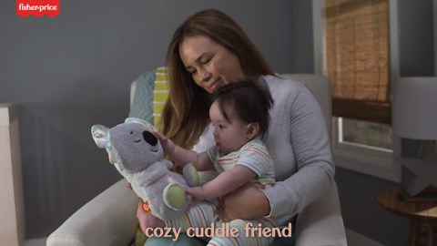 Fisher-Price Baby Toy Soothe 'n Snuggle Koala Plush Sound Machine with Customizable Music Lights & Breathing Motion for Newborns 0+ Months