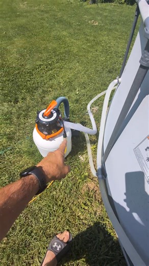 641K views · 5.9K reactions | I was struggling to keep our little fast set pool clear and I kept buying packs of ridiculously over priced paper filters so I decided to get a small all in one Sand Filter, this thing is a 1/3 Hp and holds 18kgs of sand. I am extremely happy with it, the backwash and rinse works great the pool flows so much better now and it's so much easier to keep clean #modernhomestead #homestead #pool #summer #swimming #diy #cleanwater | Modern Homestead | Facebook