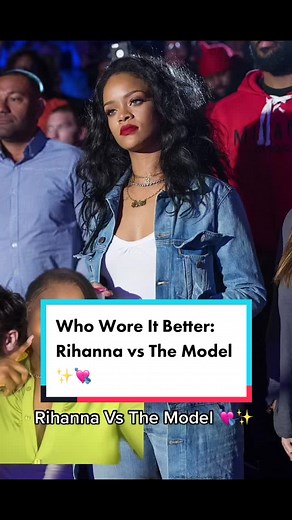 Rihanna Vs The Model #greenscreen #rihanna #rihannanavy #rihannaispregnant #fypシ #fashiontiktok #couture