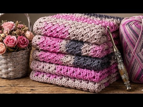 The Most Beautiful Crochet Stitch! Two Row Repeat Baby Blanket Pattern for Beginners