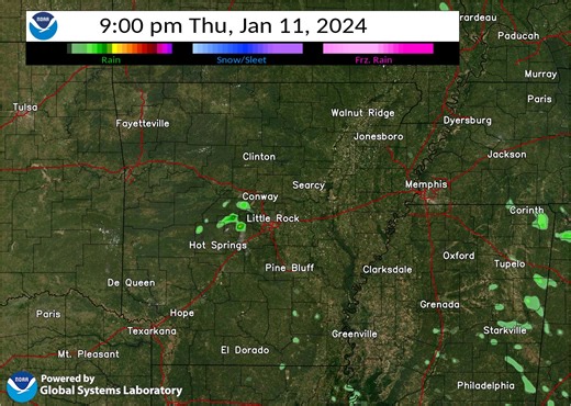7.4K views · 98 reactions | SIMULATED RADAR—A look at radar from a single model run (these times and placement of storms will be close, but rarely perfect) for strong to severe storms Thursday night into Friday morning. Use this more as a generalized resource of timing and placement. #ARwx | US National Weather Service Little Rock Arkansas | Facebook
