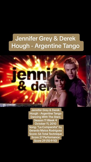Jennifer Grey & Derek Hough - Argentine Tango Dancing With The Stars Season 11 Week 4 October 11, 2010 Song: