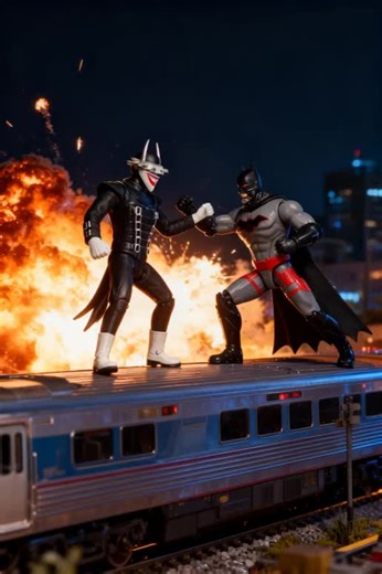 Thomas Wayne (Flashpoint Batman) facing the batman who laughs. #batman #dccomics #figures #comics #dc