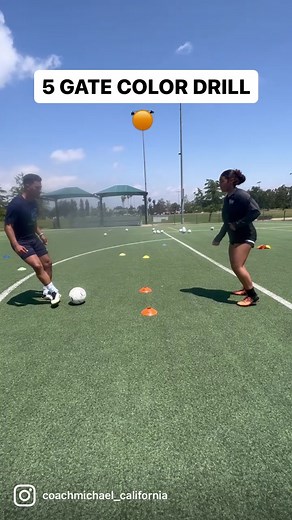 Colorful Soccer Gate Drills for Training Sessions