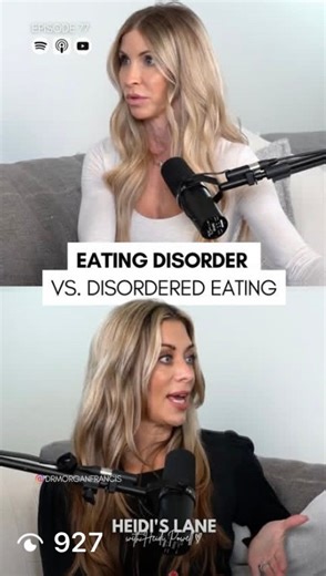 Please read with care. ⚠️ This post includes discussion of eating disorders & disordered eating patterns. We’re sharing moments from Ep. 77 of Heidi’s Lane in honor of National Eating Disorder Awareness Week. In this episode, Heidi sat down with licensed therapist and eating disorder specialist Dr. Morgan Francis (@drmorganfrancis). They clarify the difference between an eating disorder & disordered eating. Dr. Morgan Francis explains how food rules can interfere with joy, safety, body trust, an