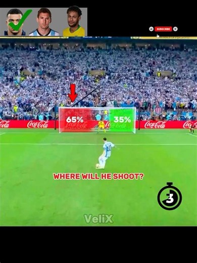 MESSİ vs MBAPPE vs NEYMAR insane penalty shootout🎯⚽#Football #Messi #Neymar #Mbappe