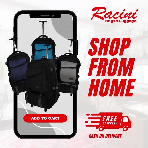 Racini Baiken D-2112 Backpack Trolley - Stylish Travel Companion