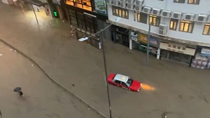 Video shows heavy rainfall turning Hong Kong streets into rivers