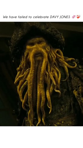 🌝 on Instagram: "Davy Jones is one of the most iconic and haunting characters in the Pirates of the Caribbean film series. As the cursed captain of the Flying Dutchman, he is bound to ferry souls lost at sea to the afterlife, a duty he ultimately abandons, leading to his own monstrous transformation. With a tentacled face and a heart locked away in a chest, Davy Jones embodies betrayal, vengeance, and eternal torment. His complex backstory, especially his love for the sea goddess Calypso, adds 