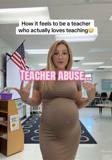 The abuse is actually not okay tho🥴 #teacher #pregnant #kindergarten #teacherlife #teachersoftiktok