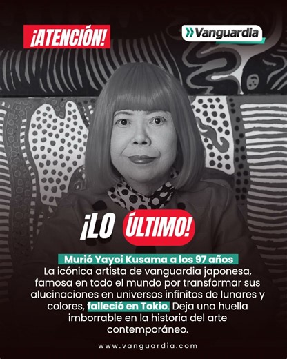 Murió Yayoi Kusama a los 97 años
