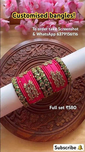 silk thread bangles designs Full set ₹580+$