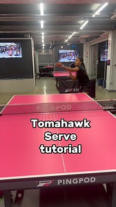37K views · 462 reactions | Tomahawk Serve Tutorial: Find a comfortable stance. Follow the ball with your legs up and down. Keep elbow locked. Use the forearm and wrist. Brush the side of the ball at eye level. | PINGPOD | Facebook