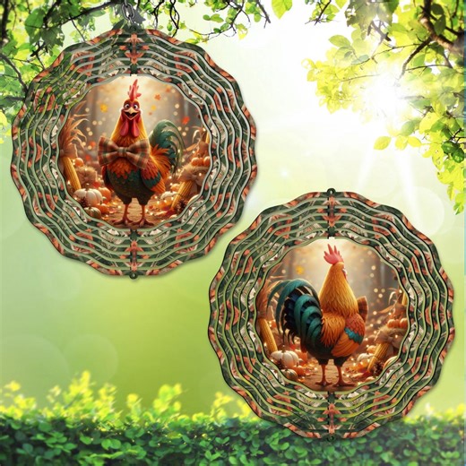 Rooster Wind Spinner PNG Double Sided Sublimation Design Front Back Garden Spinner Template, Chicken Farmhouse Design (digital Download) - Etsy