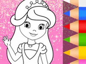 Play Princess Coloring Glitter - Art Game | Free Online  Games. KidzSearch.com