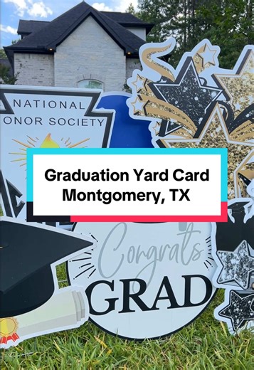 Celebrating Benjamin with a custom graduation yard card! 🎓 Celebrate your 2026 graduate with a personalized yard sign rental that makes graduation day even more memorable. #yardcards #yardcardrentals #yardgreetings #graduationparty #partyrentals