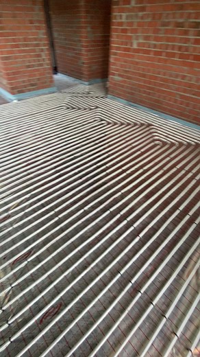 Heating System Installation at Construction Site