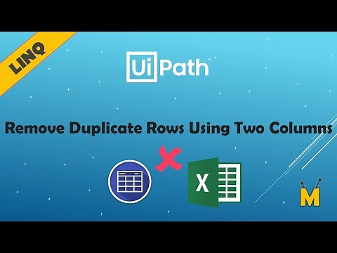 UiPath | Remove Duplicate Rows from Excel / DataTable using two columns | Delete Duplicate Rows LINQ