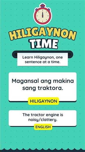 Learn Hiligaynon, one sentence at a time.