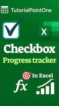 📊 Checkbox Progress Tracker Powerful in Excel#viral #excel #performance #tractor #shorts #ms #data