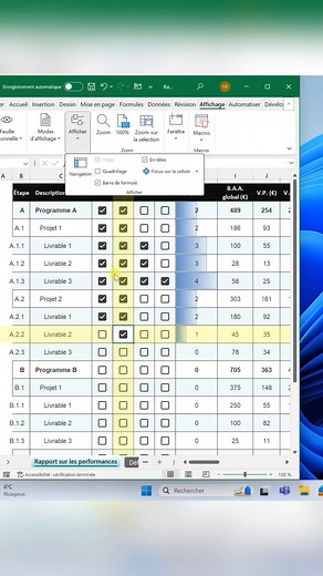 2 nouveautés sur Excel pour travailler comme un pro. 1- Focus sur la cellule (lumière) 2- Case à cocher dynamique. | L'Ingénieur Y