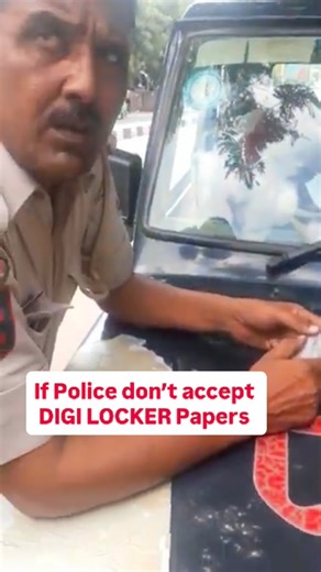 Adv. Mandeep Baisala 🇮🇳 ⚖ on Instagram: "Police have to accept the documents stored in DigiLocker or any other government application, as those documents follow a proper verification process and appear in the locker only after verification. Hence, they are as legally valid as physical documents, and nobody can deny their legal authenticity. . . #poliçe #police #traffic #law #lawyer"
