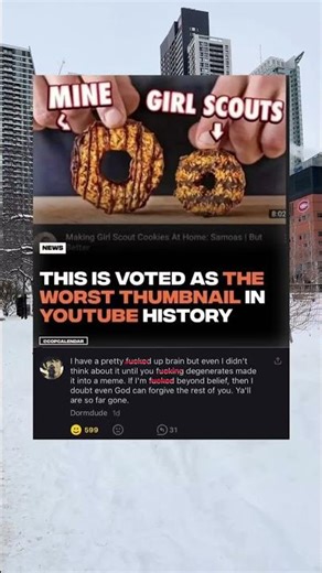 This Girl Scout Cookie Thumbnail Got Voted the Worst in YouTube History #YouTube #Fail