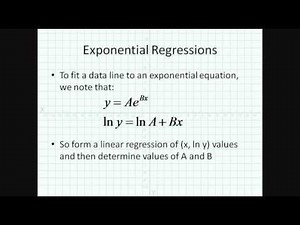 Linear and Exponential Regressions