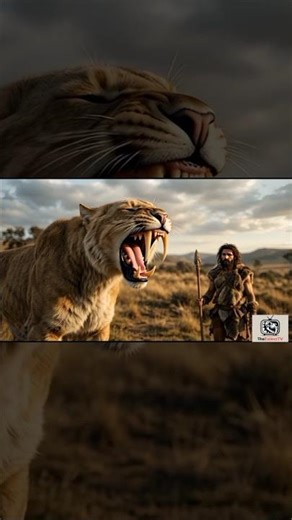 Saber Tooth Tiger With 20cm Teeth 😨 Smilodon #shorts