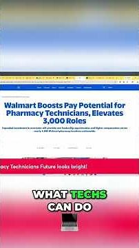 Walmart Pharmacy Tech Pay HUGE Boost! #shorts