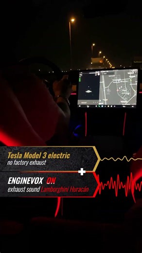 Electronic active sound exhaust system Tesla model 3 electric #ENGINEVOX