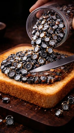 Tiny Table Watches Spread on Toast ⏰🍞 | Ultra-Realistic ASMR