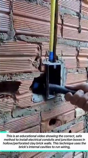 How to Install Electrical Conduit & Boxes in Hollow Clay Brick Walls