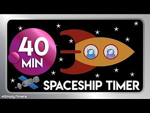 40 min Space ship, rocket pilot countdown timer in space