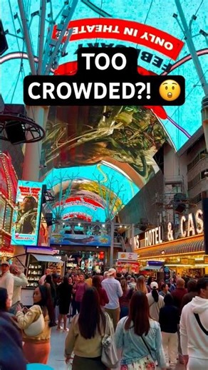 Las Vegas Night 🌆 Fremont Street Crowd & Neon Madness – Part 3 #shorts #usa