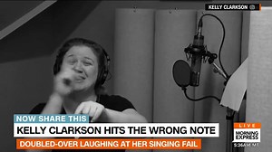 Kelly Clarkson shows us a 'stronger' way to handle a hiccup in your day. Laugh it off! Full video on Instagram: http://on.hln.tv/61848jsUp | Morning Express with Robin Meade