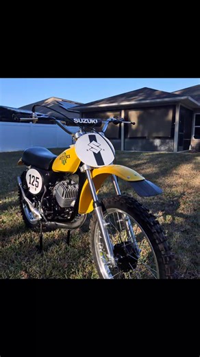 1975 Suzuki TM125 ... The Restoration Project that Never Ends 😅 ... it's back in the garage and will be transitioning back to a Euro White Fender Factory look before I put it away in the display area in the house 😎 #motolife #motocross #dirtbike | Bubba's Garage