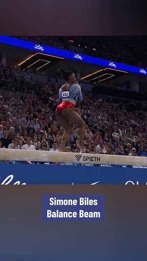 Simone Biles Balance Beam Routine at the 2024 US Olympic Trials