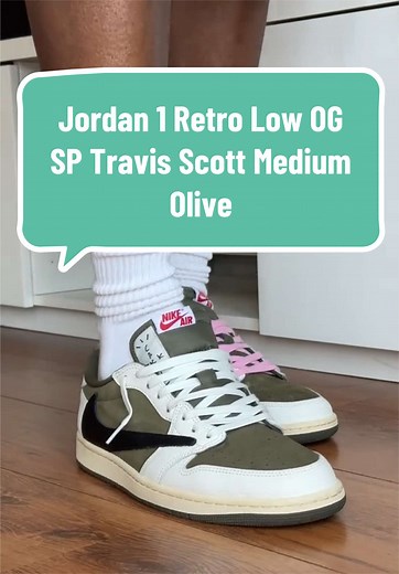 The Jordan 1 Retro Low OG SP Travis Scott Medium Olive is easily one of the hardest sneaker releases of 2024 🌵🔥 Dressed in medium olive, black, sail, and muslin, this pair brings back the iconic reverse swoosh that changed sneaker culture forever. Premium suede overlays mixed with smooth leather give these a luxury feel, while the vintage sail midsole adds that perfect aged aesthetic sneakerheads love right now. The red Wings logo on the heel and hidden Cactus Jack details make this collab sta