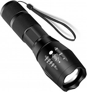 LED Adjustable Focus Flashlight, High Lumens Flash Light, Battery Powered, Portable, Waterproof, Multifunctional, Flashlight for Emergencies, Camping, Travel, Hiking, Car, Home