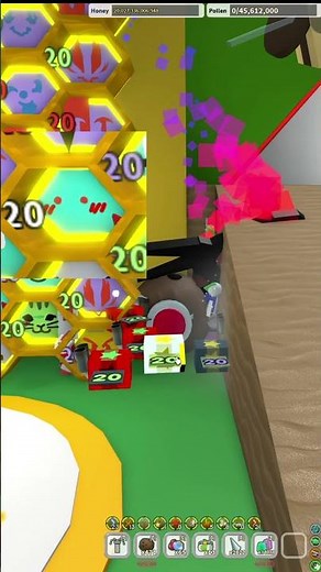 Using Auto-jelly until Gifted MYTHIC bee #roblox #beeswarmsimulator #bss