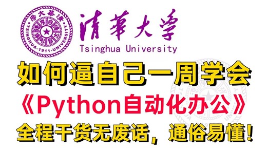 【2025最新】职场人必学！这绝对是B站最全最细的Python办公自动化零基础全套教程_手把手教你搞定Excle、Word、PPT，实现高效办公，从此告别加班！