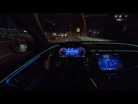 2025 Mercedes-Benz E 200 T (2.0 | 204hp) - POV Night Drive