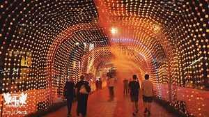 Experience the Northbridge (blue) trail on the Christmas Lights Trail! Featuring some of the most popular installations like the Constellation Tunnel and the Gingerbread House, put it on your to do list now ✍️ Download the map and plan your journey here: https://www.visitperth.com.au/events/christmas-lights-trail | Visit Perth