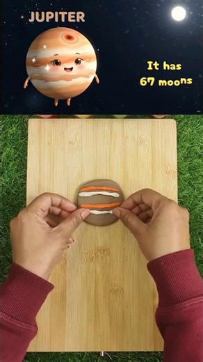 Building Jupiter with Playdoh 🌑 | Planet Song #cocomelon #toddlerlearning #shorts